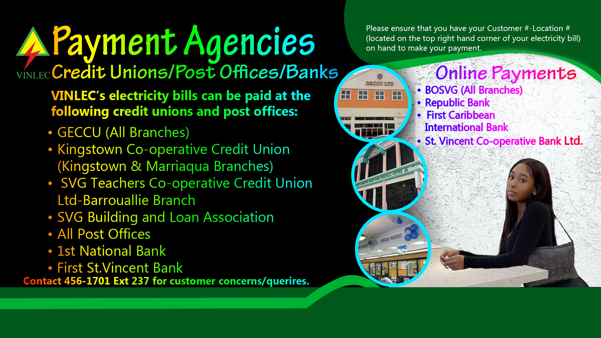 Payment Agencies Credit Unions/Post Offices